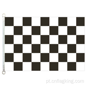 Bandeira quadriculada em preto e branco 90 * 150cm 100% polyster